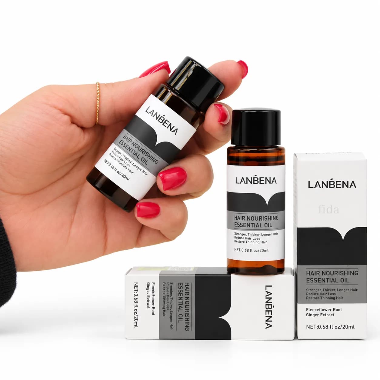 روغن تقویت کننده مو لانبنا LANBENA حجم 20 میلی لیتر — تصویر ۲