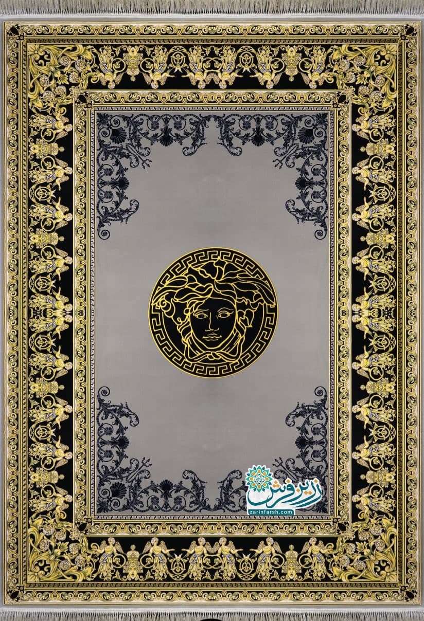 فرش 1200 شانه طرح ورساچه اورانوس ترمه – تمام نخ اکریلیک