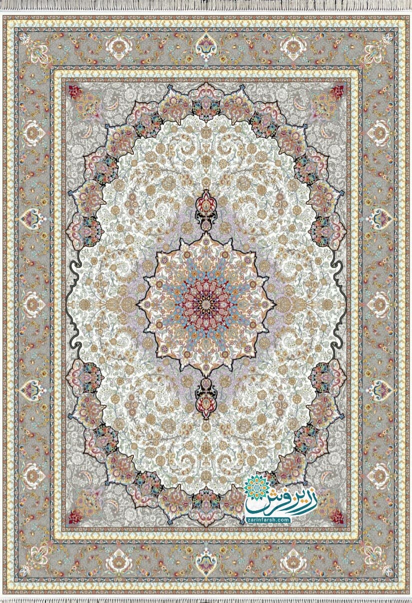 فرش 1200 شانه طرح والا کرم- تمام نخ اکریلیک
