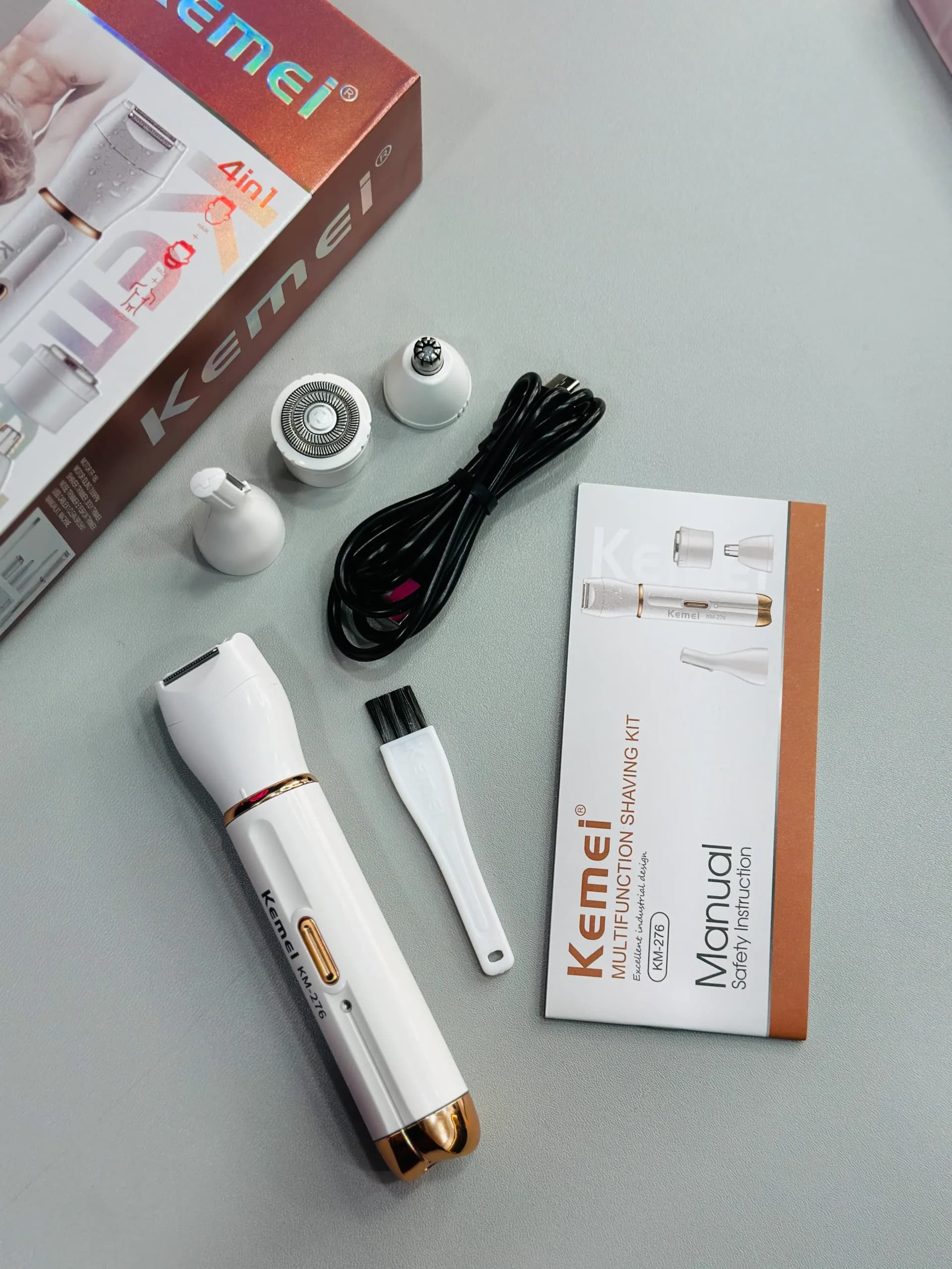 ماشین اصلاح چهار کاره صورت و بدن بانوان مدل کیمی Kemei km-276 — تصویر ۳