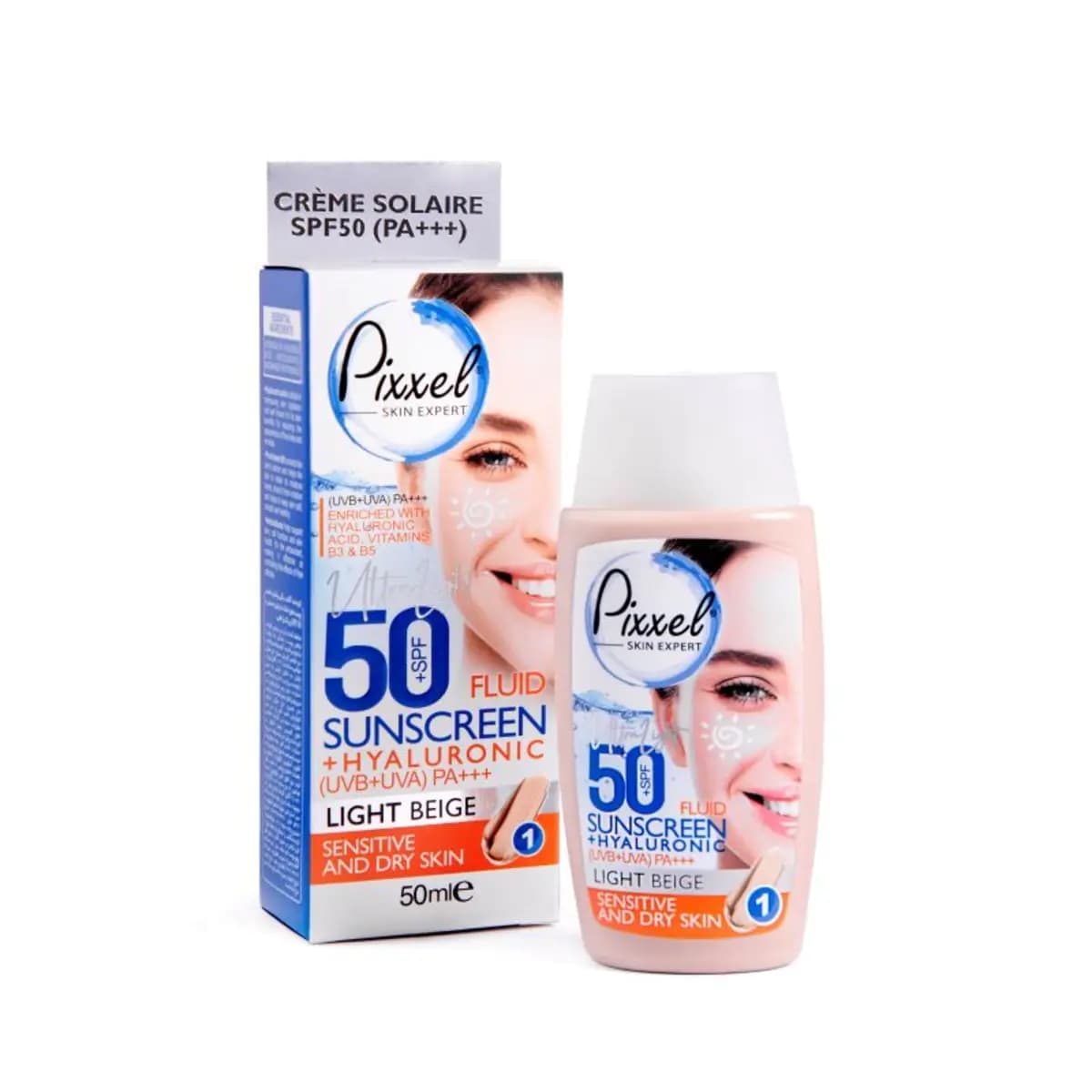 کرم ضد آفتاب پیکسل پوست خشک SPF50 بژ روشن حجم 50 میلی‌لیتر