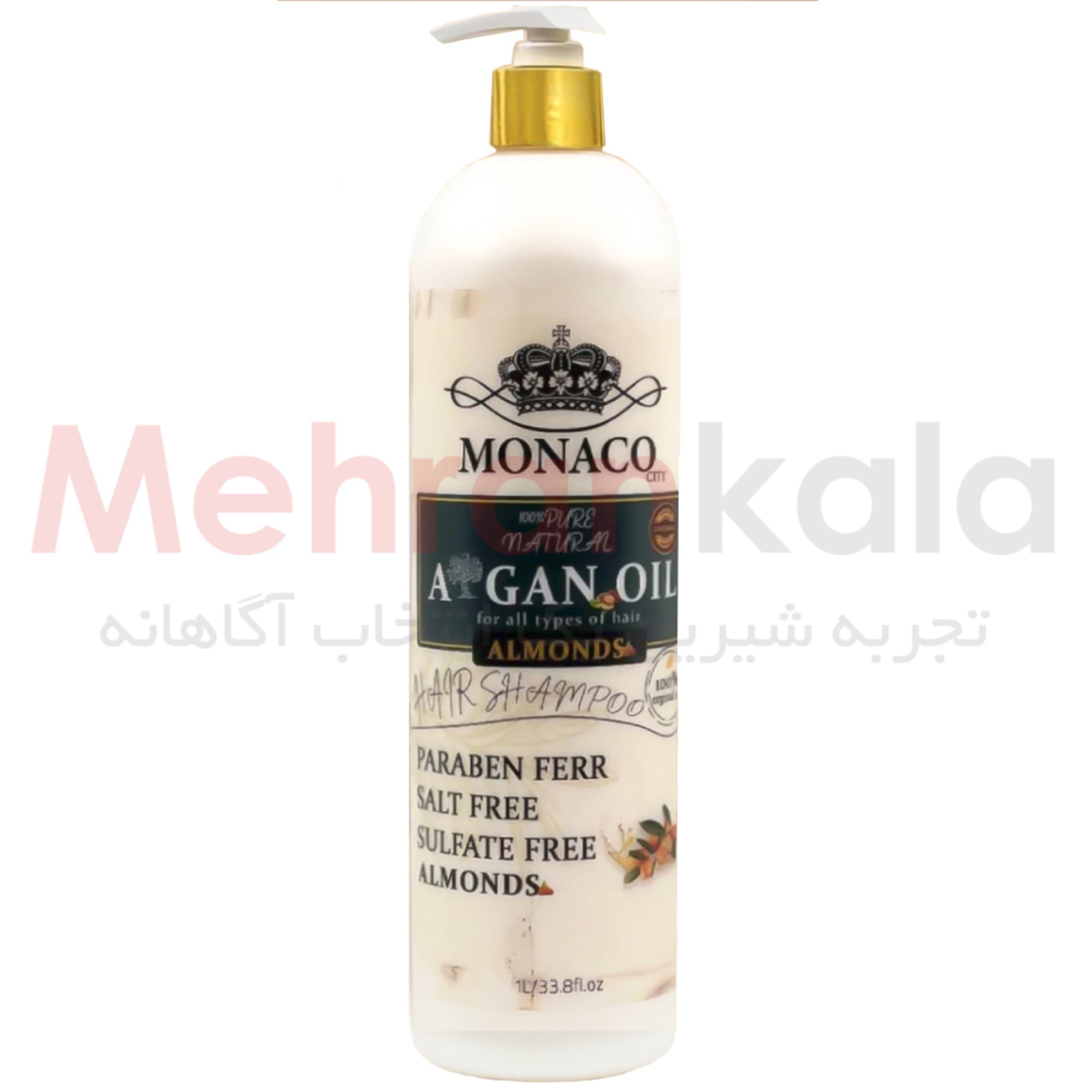 شامپو فاقد سولفات موناکو مدل Argan Oil حجم 1000 میلی لیتر
