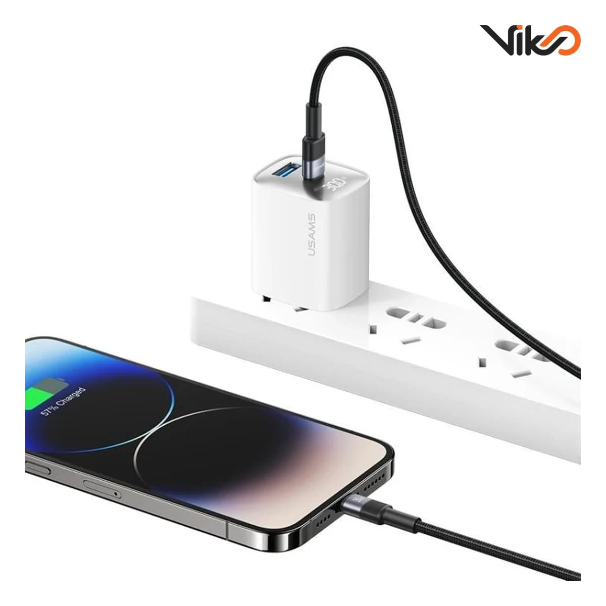 کابل تبدیل Type-C به Lightning یوسمز مدل US-SJ729 طول 1.2 متر — تصویر ۲