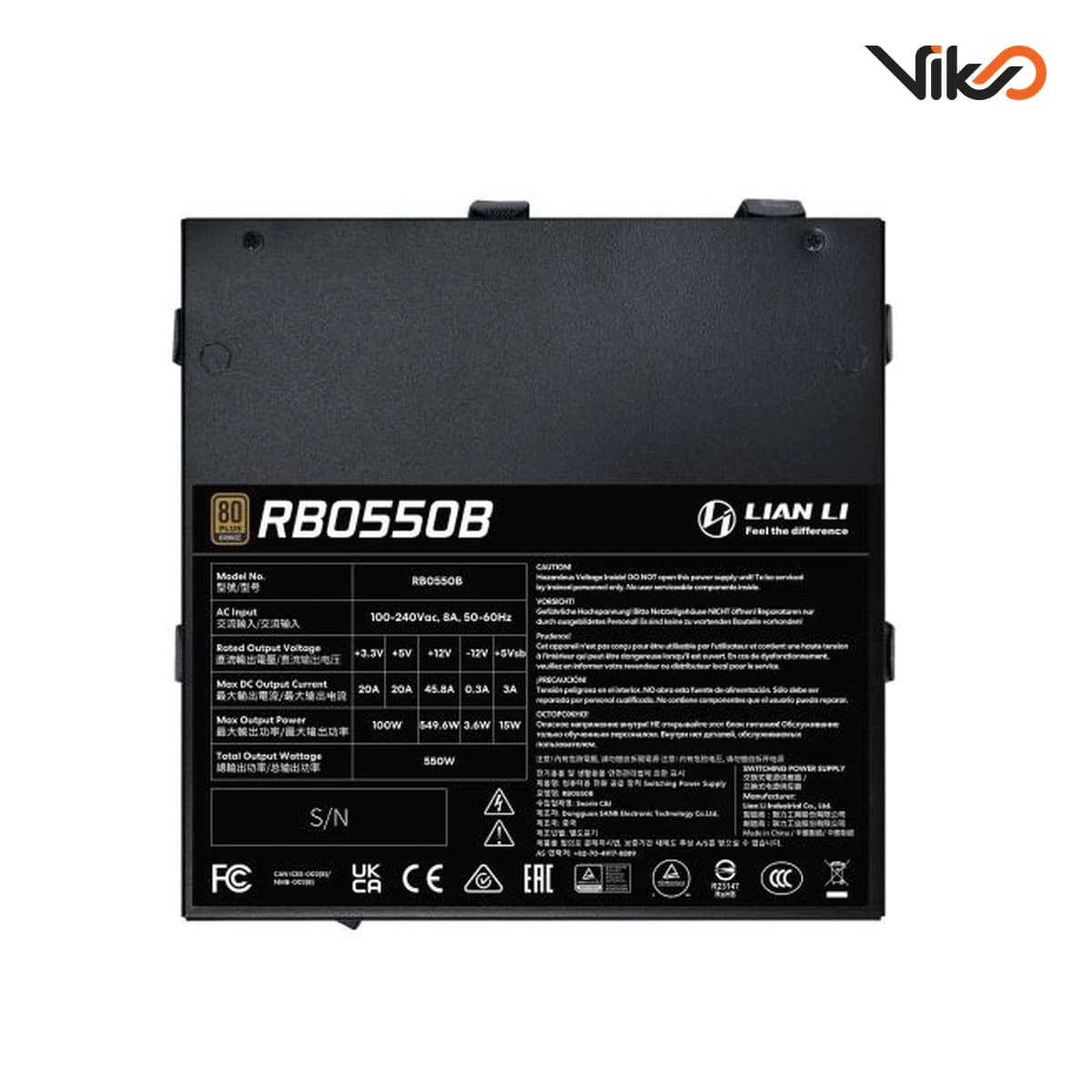 منبع تغذیه کامپیوتر لیان لی مدل RB 550W BRONZE — تصویر ۳