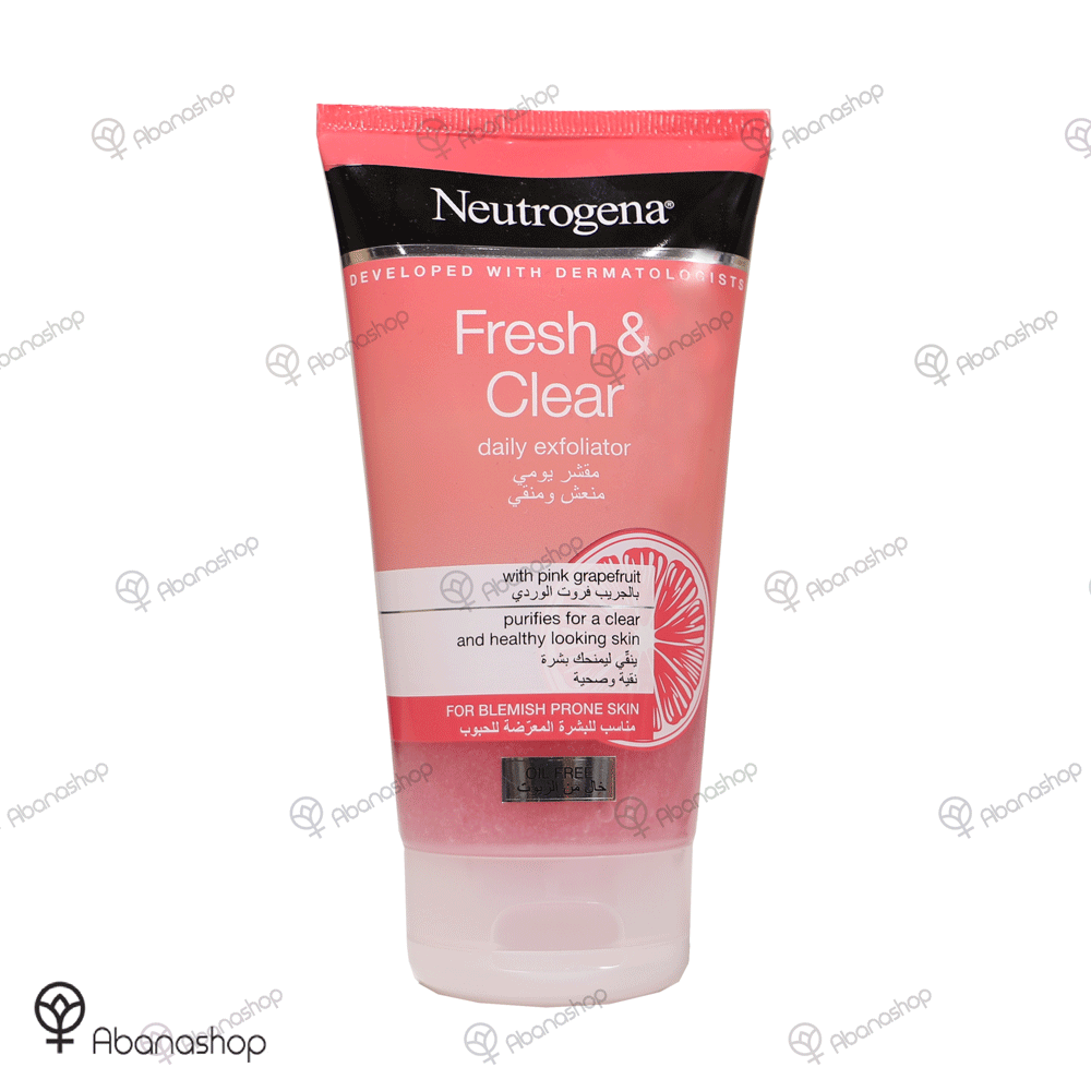 اسکراب صورت گریپ فروت Fresh & Clear نیتروژنا Neutrogena