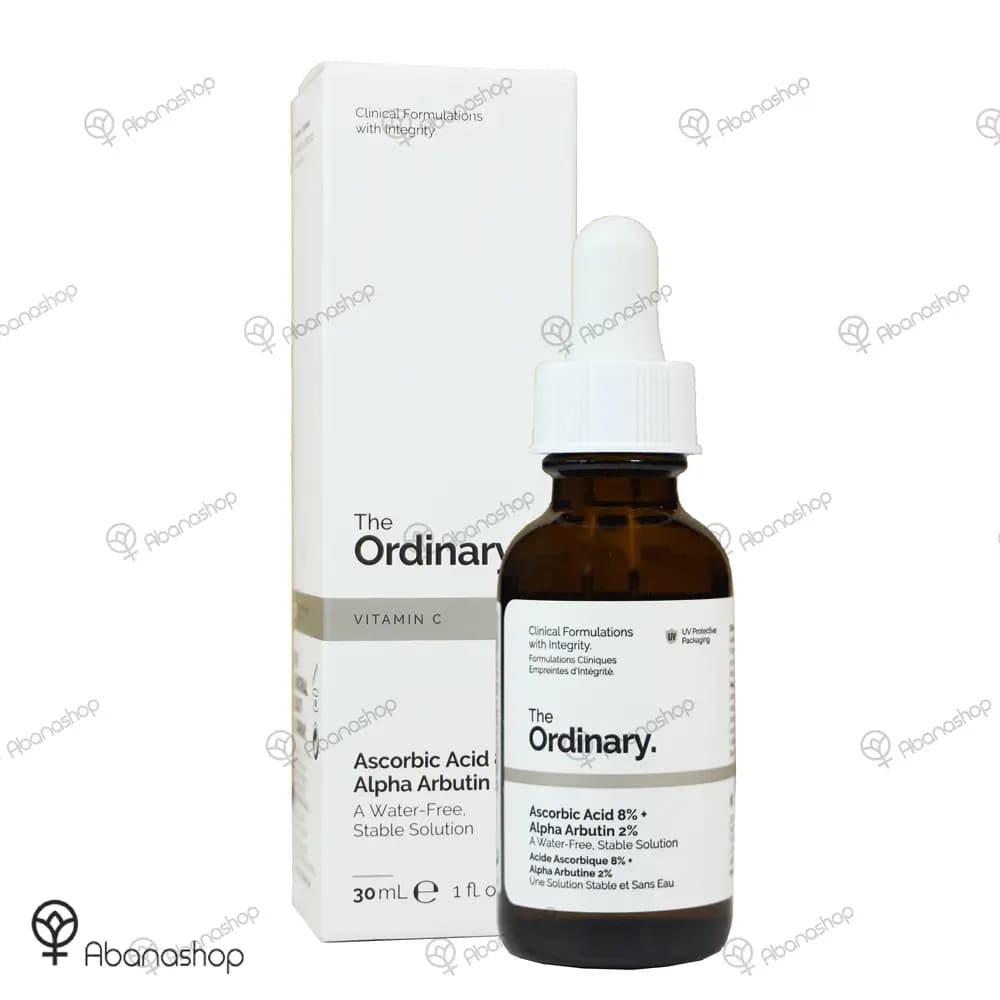 سرم صورت ضد لک آسکوربیک اسید 8% و آلفا آربوتین 2% اوردینری The ordinary
