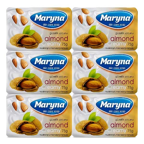 صابون محافظت از پوست مارینا با رایحه بادام 75g بسته 6 تایی — تصویر ۲