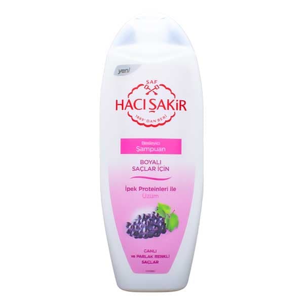 شامپو حاجی شاکر مناسب مو های رنگ شده حاوی عصاره انگور 500ml