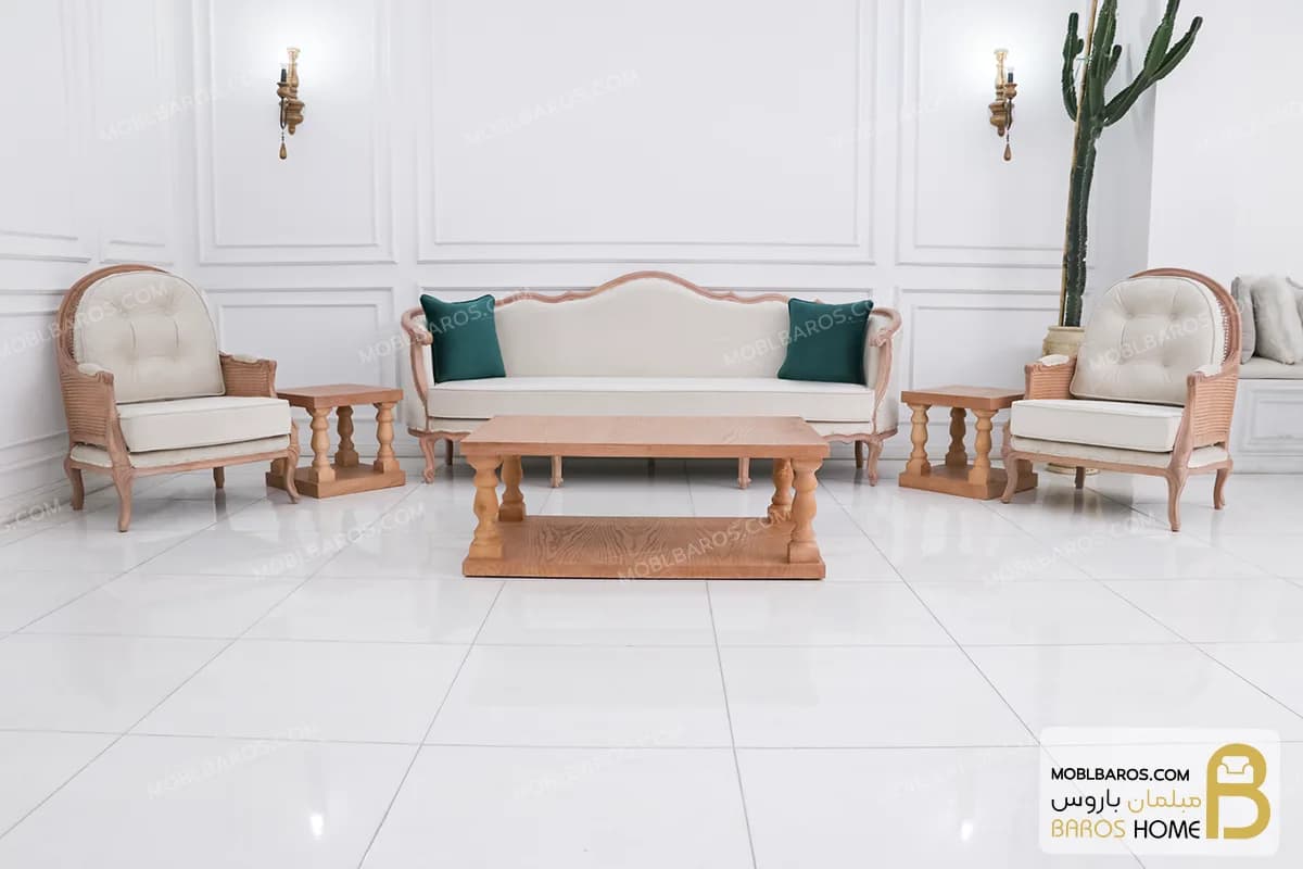 مبلمان نئوکلاسیک جورجیا کلاسیک و مبل کویین ابزاری — تصویر ۵