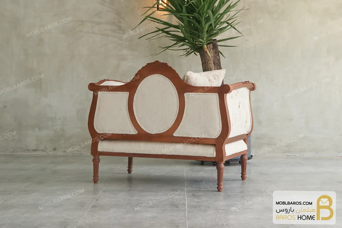 مبل تکنفره کلاسیک مصری (مینی کاناپه) — تصویر ۳