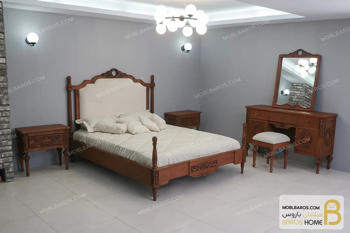 سرویس خواب دو نفره منبتی سوفیا کد ۲ — تصویر ۷