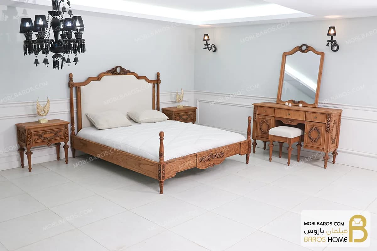 سرویس خواب دو نفره منبتی سوفیا کد ۲