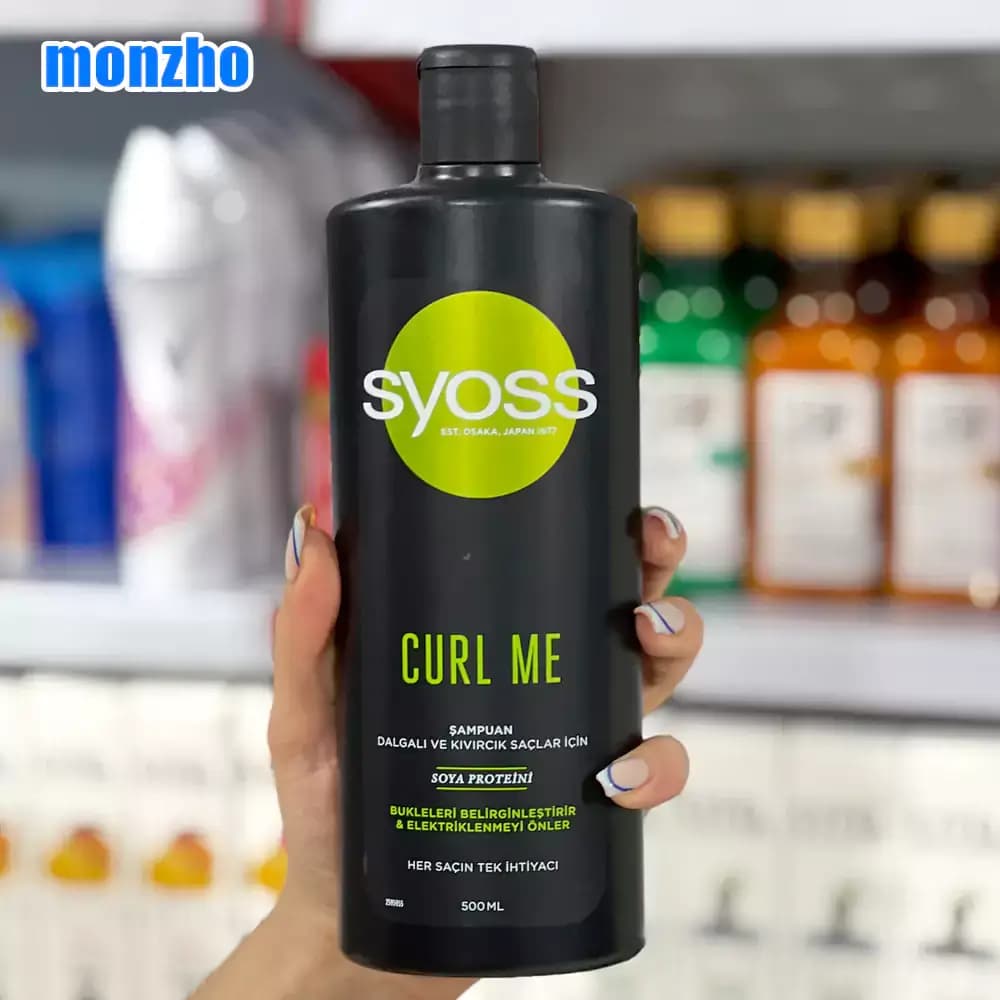 شامپو Syoss سایوس مدل Curl Me مخصوص موهای فر حجم 500 میل — تصویر ۲