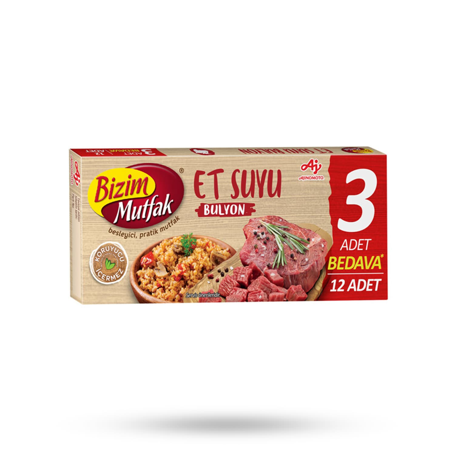 عصاره گوشت بیزیم موتفاک 12 عددی BİZİM MUTFAK