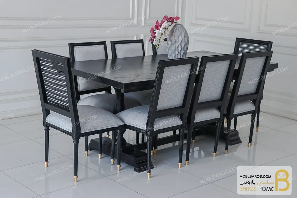میز ناهارخوری کلاسیک چوبی جدید نیزا