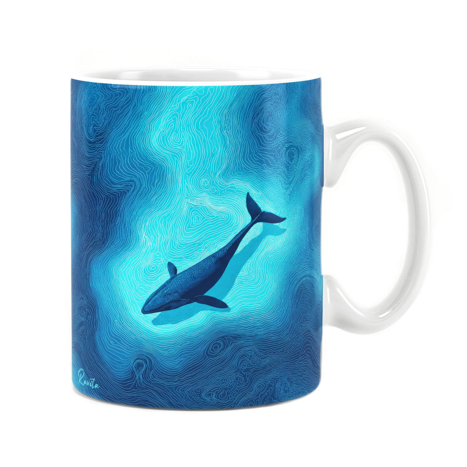 ماگ راویتا طرح نهنگ آبی در اعماق اقیانوس – Blue Whale in the Deep Ocean کد 3961