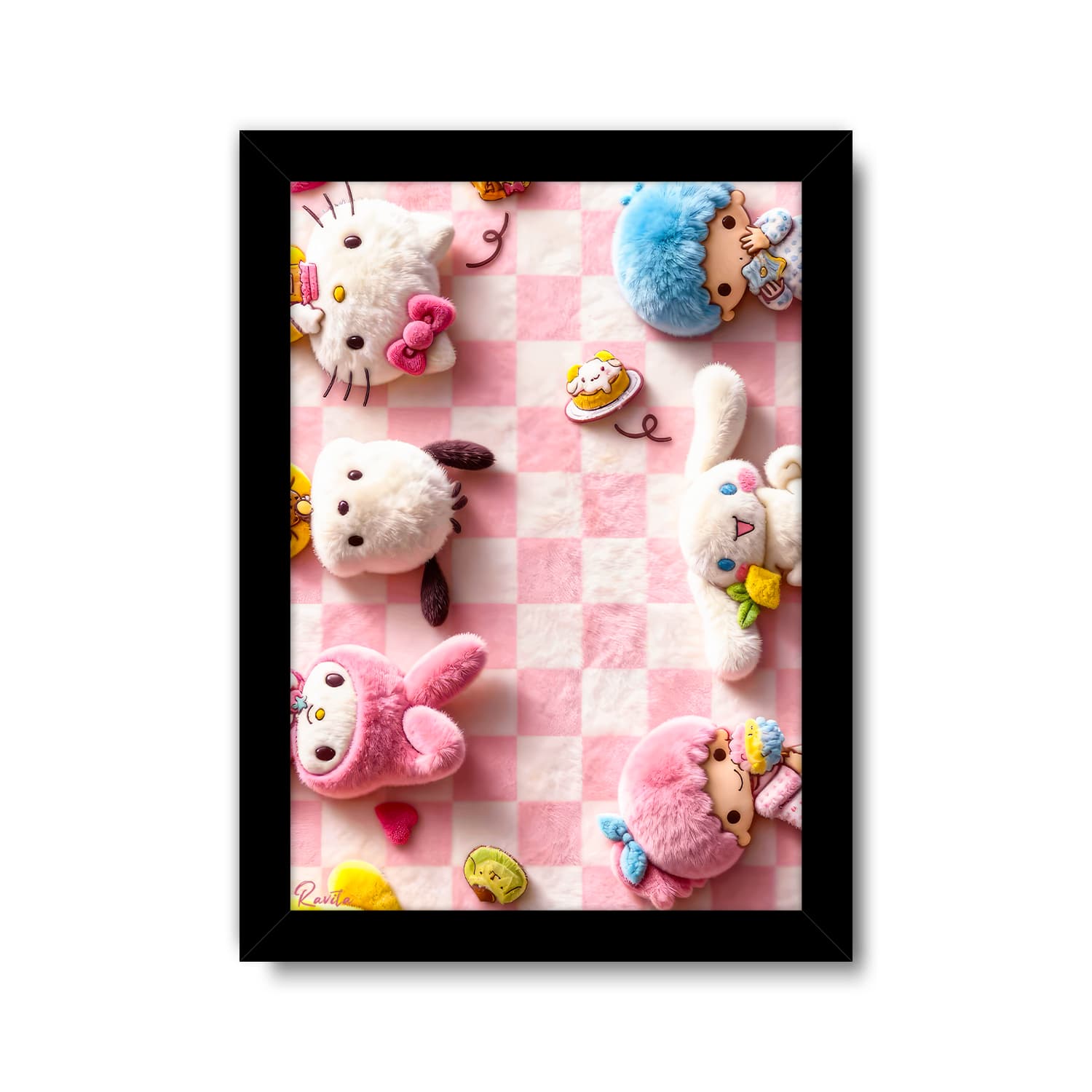 تابلو تکی راویتا طرح هلو کیتی و دوستان – Hello Kitty & Friends کد 3953 — تصویر ۳