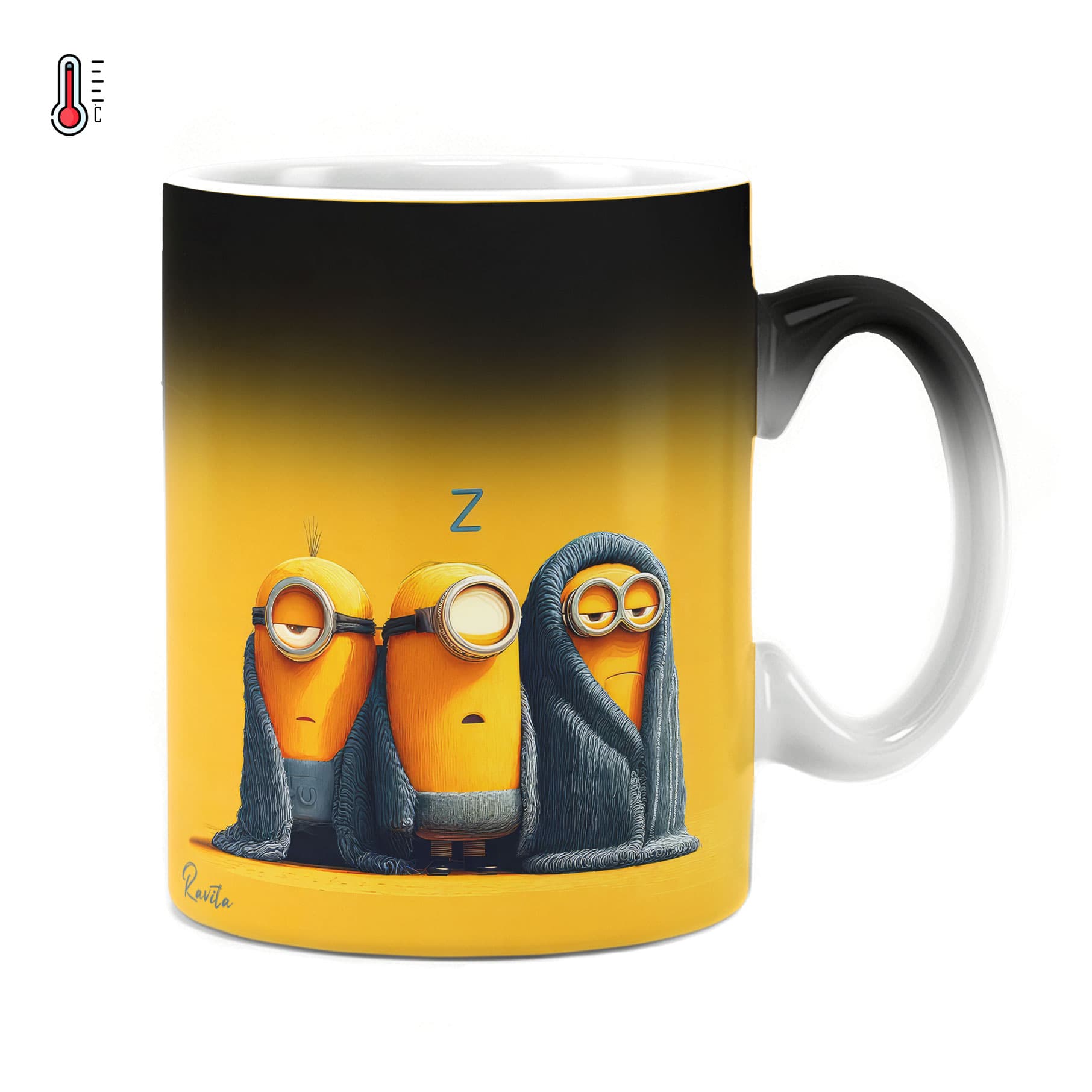 ماگ حرارتی راویتا طرح مینیون‌های خواب‌آلود – Sleepy Minions کد 3951