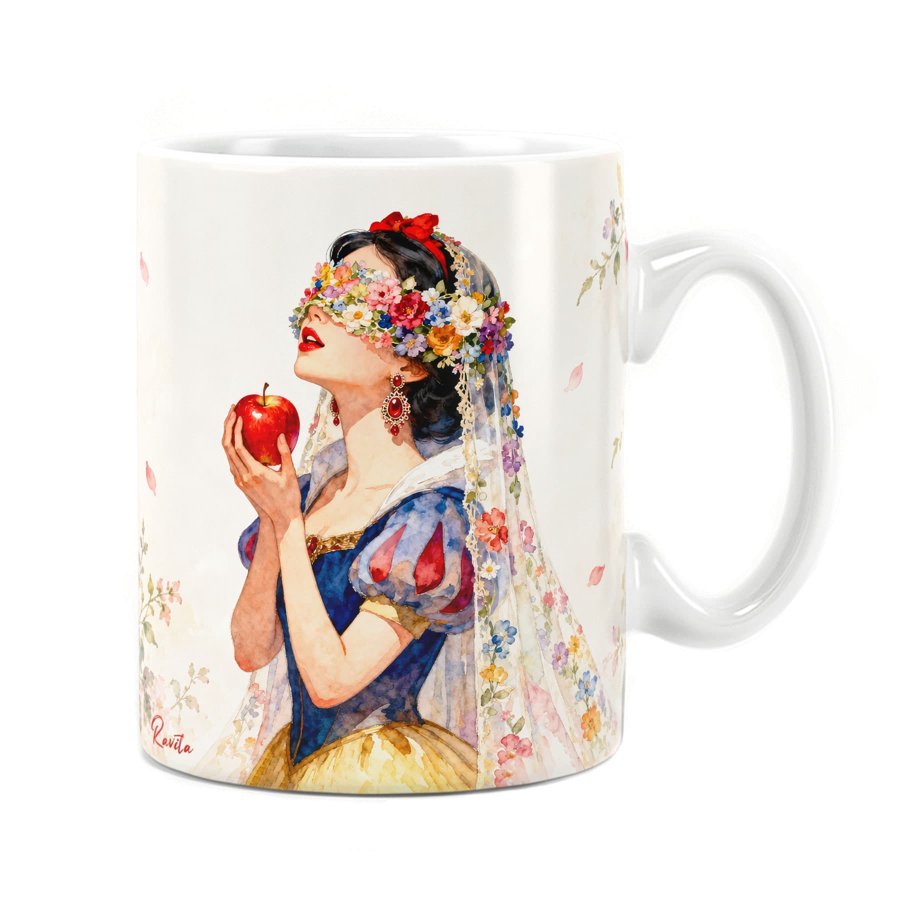 ماگ حرارتی راویتا طرح سفیدبرفی و سیب سرخ – Snow White and the Red Apple کد 3950 — تصویر ۴