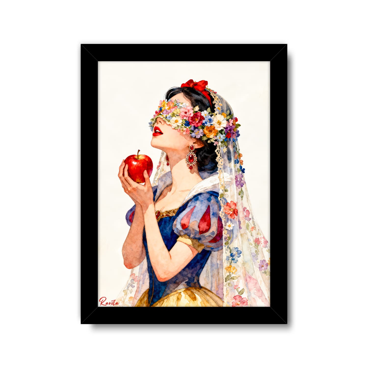 تابلو تکی راویتا طرح سفیدبرفی و سیب سرخ – Snow White and the Red Apple کد 3950