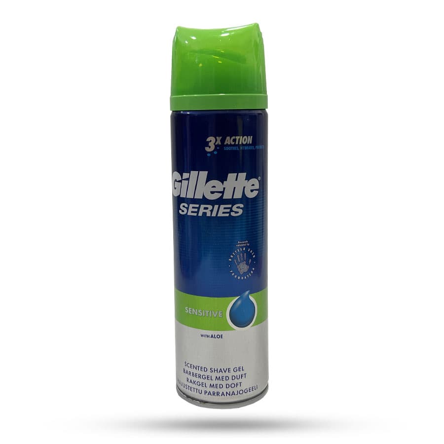 ژل اصلاح ژیلت مدل Sensitive مخصوص پوست حساس حجم 200 میل