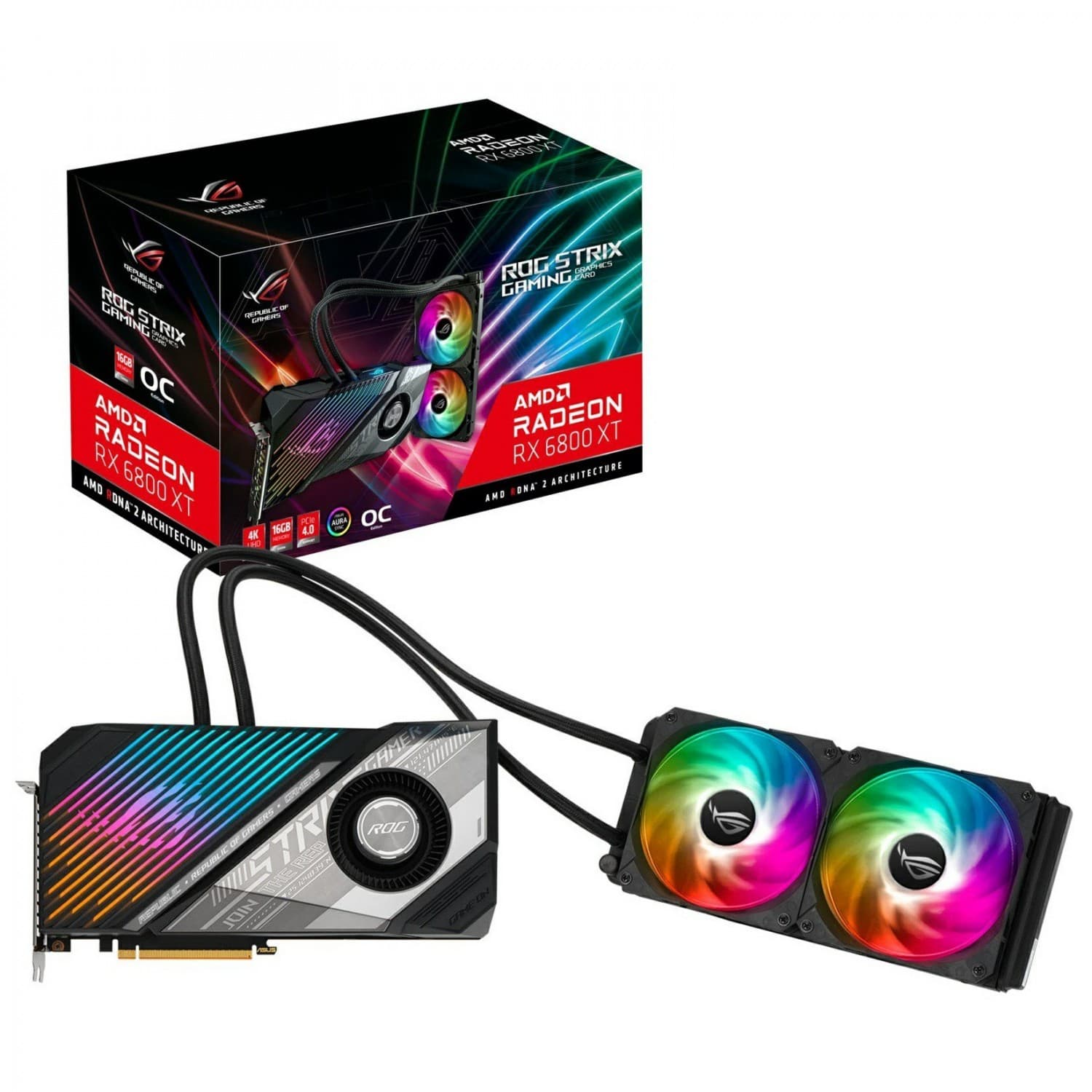 کارت گرافیک ایسوس ROG-STRIX-LC-RX6800XT-O16G-GAMING