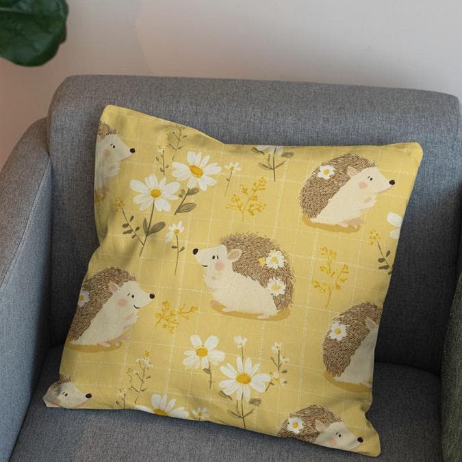 پارچه مخمل کوسن مبل طرح سه بعدی فانتزی جوجه تیغی کد 5015079 — تصویر ۳