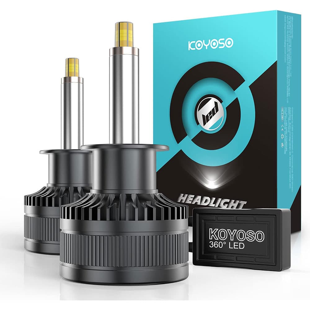 لامپ LED خودرو KOYOSO H1 80W | نور 16000LM، 6500K و روشنایی 360 درجه