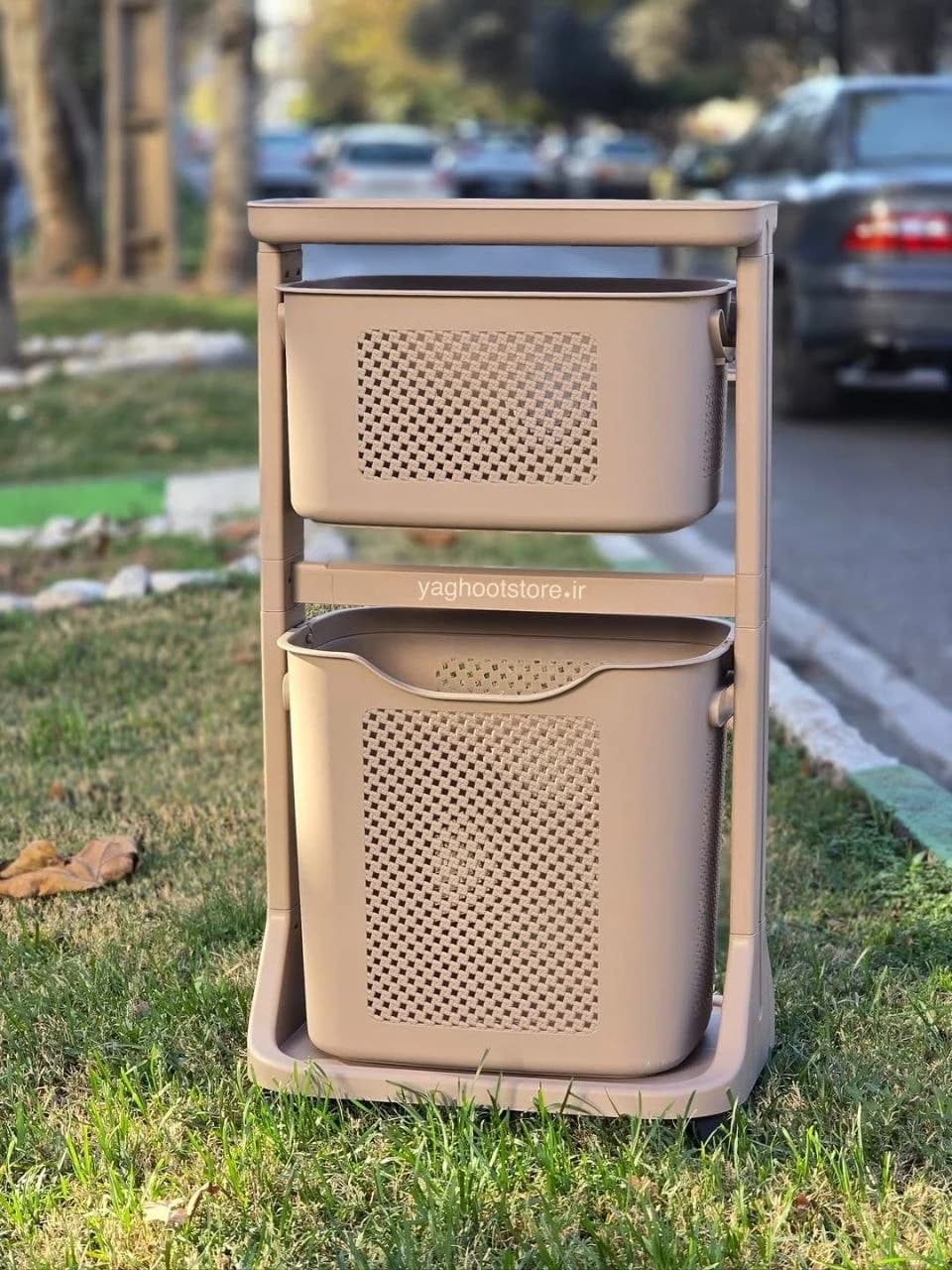سبد و ترالی نظم‌دهنده چرخ‌دار چندطبقه لیمون — تصویر ۶
