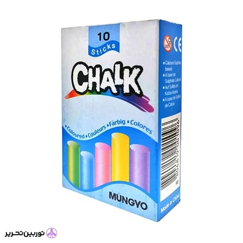 گچ رنگی تخته سیاه مانگیو بسته 10 تایی — تصویر ۳