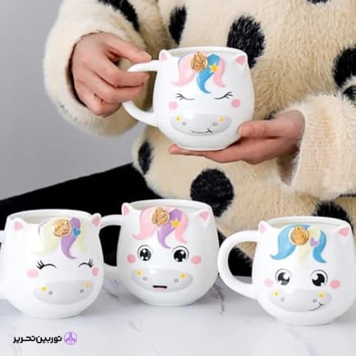 ماگ سرامیکی یونیکورن شاخ برجسته — تصویر ۴