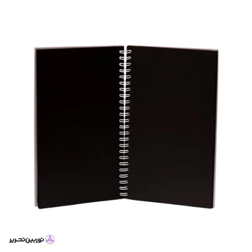 دفتر جلد سخت دختر کاغذ مشکی pitico کد 06 — تصویر ۲