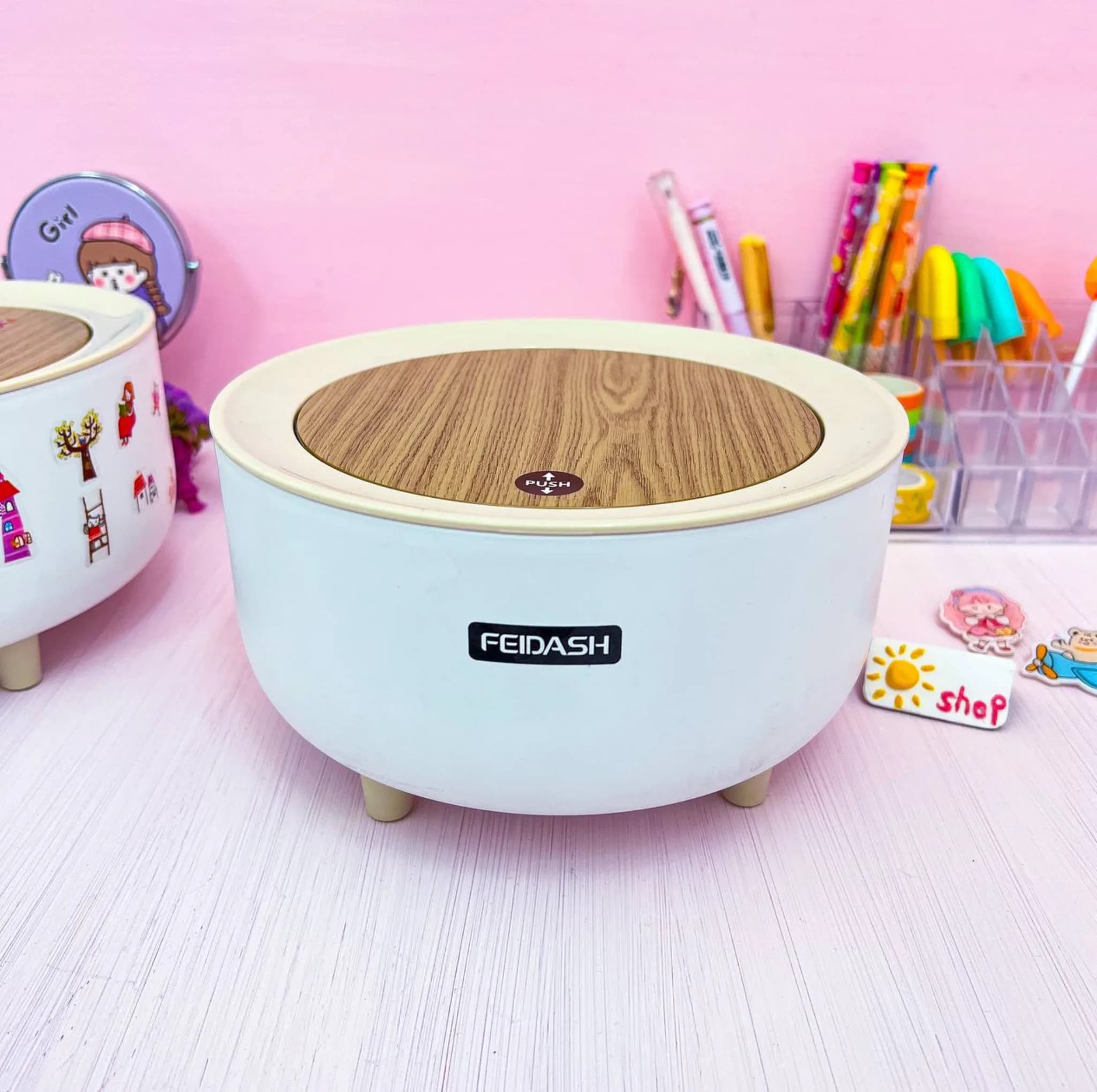 سطل زباله مدل رومیزی feidash کد VT2318 — تصویر ۶