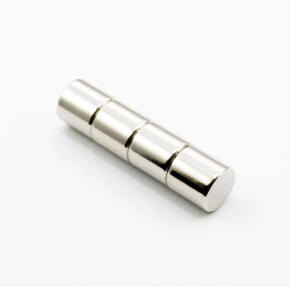 آهن ربا مدل نئودیمیوم استوانه D10x10mm بسته 4عددی