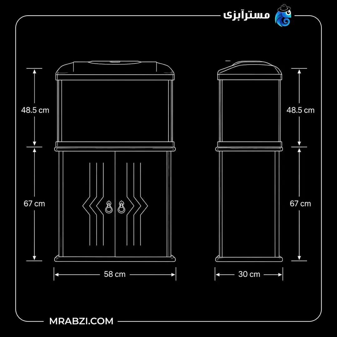 آکواریوم دلسا k580 با پایه — تصویر ۳