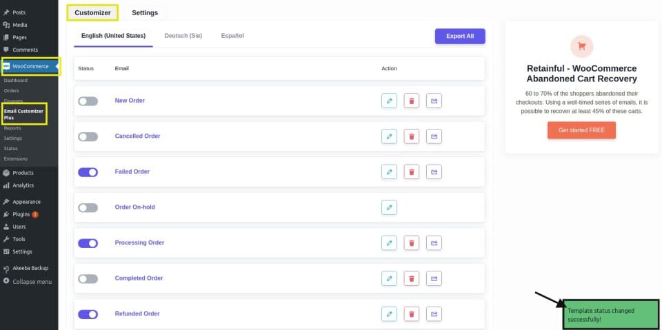 افزونه WooCommerce Email Customizer with Drag and Drop سفارشی سازی ایمیل های ووکامرس 1.5.16 — تصویر ۵