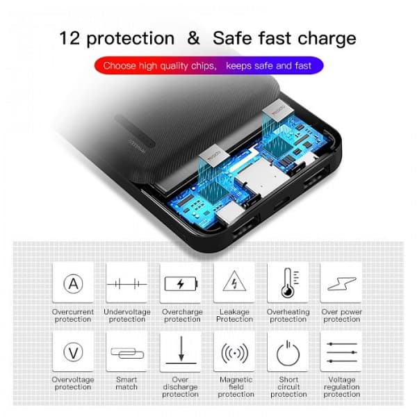 پاوربانک 10000 میلی آمپر اصلی YP 11 برند اصلی یسیدو شارژر همراه مدل Yesido Powerbank YP-11 — تصویر ۲