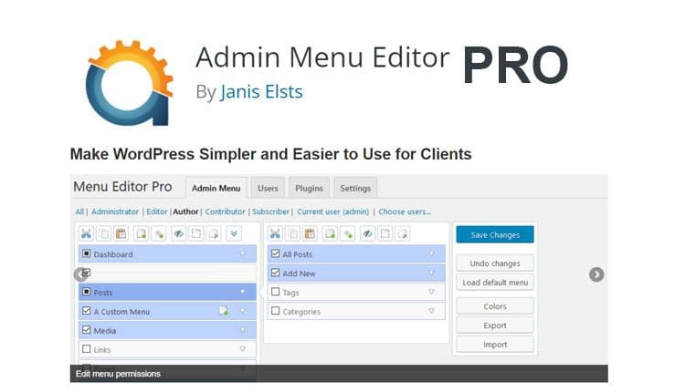 افزونه Admin Menu Editor Pro ویرایش منو مدیریت و پیشخوان وردپرس + افزودنی ها 2.23.3 — تصویر ۵
