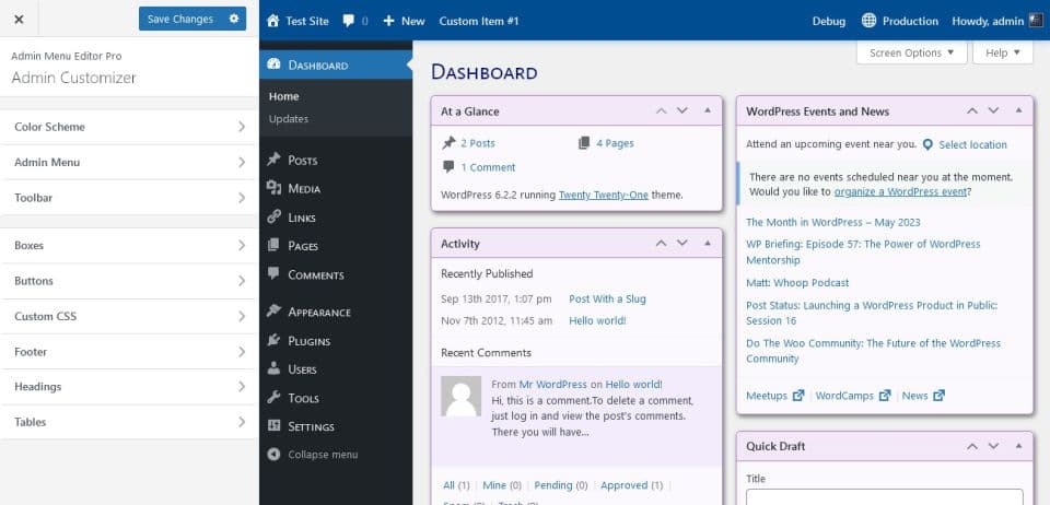 افزونه Admin Menu Editor Pro ویرایش منو مدیریت و پیشخوان وردپرس + افزودنی ها 2.23.3 — تصویر ۶