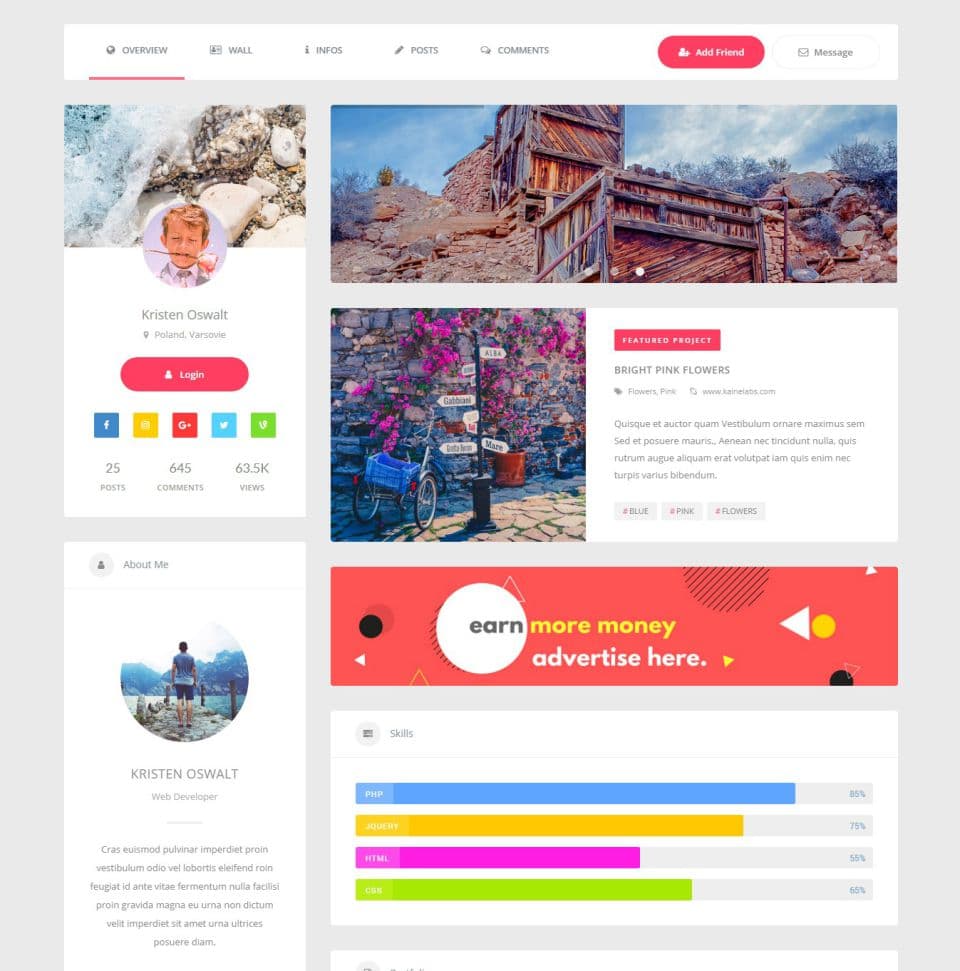 افزونه Youzify Pro شبکه اجتماعی و پروفایل کاربری حرفه ای وردپرس 3.5.0 — تصویر ۷