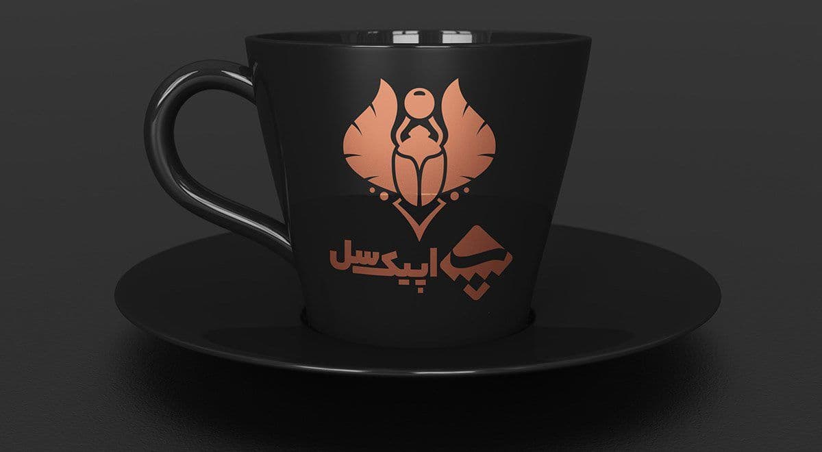 4 موکاپ لوگو فنجون قهوه شیک