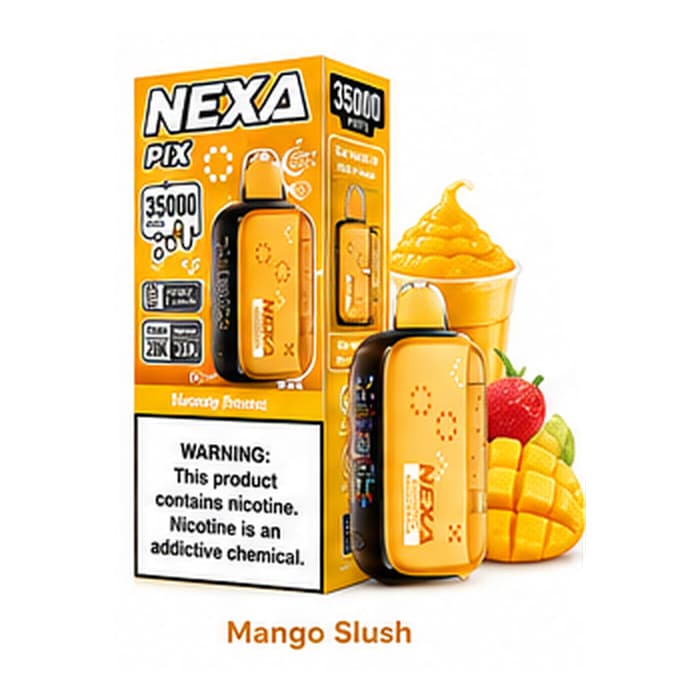 پاد یکبار مصرف 35000 پاف نکسـا پیکس طعم یخ در بهشت انبه Nexa PIX 35K Puffs Mango Slush