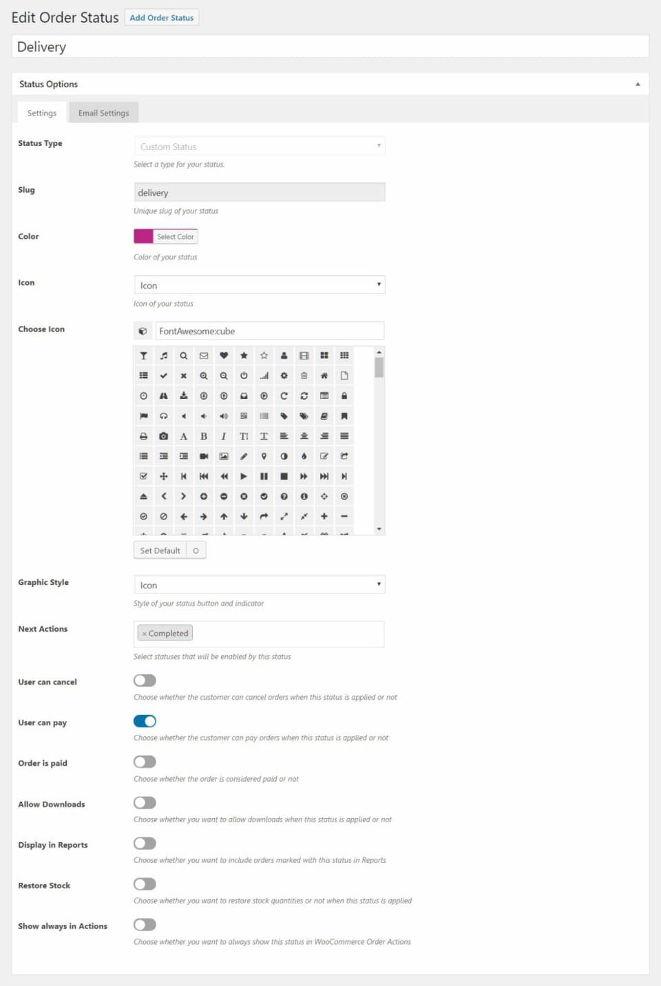 افزونه YITH WooCommerce Custom Order Status Premium مدیریت و شخصی سازی سفارشات ووکامرس 1.27.0 — تصویر ۷