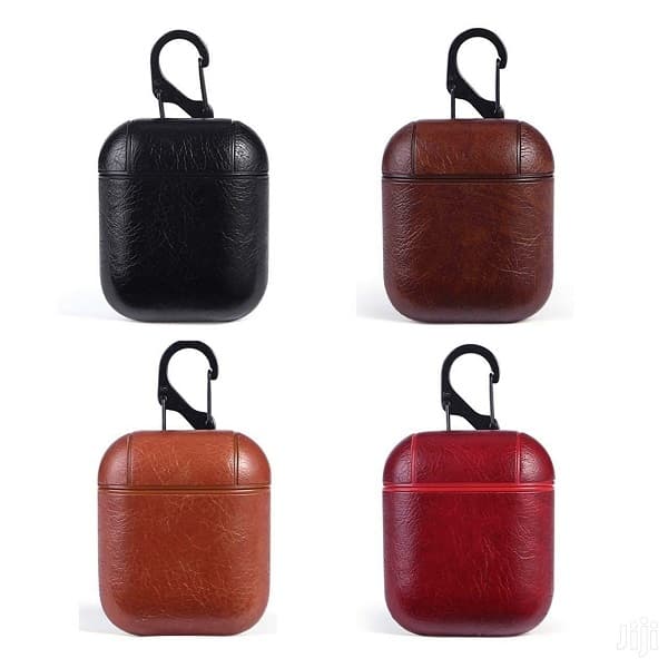 کاور ایرپاد قاب مدل چرمی کیس مناسب ایرپاد 1 و 2 اپل Leather airpod cover