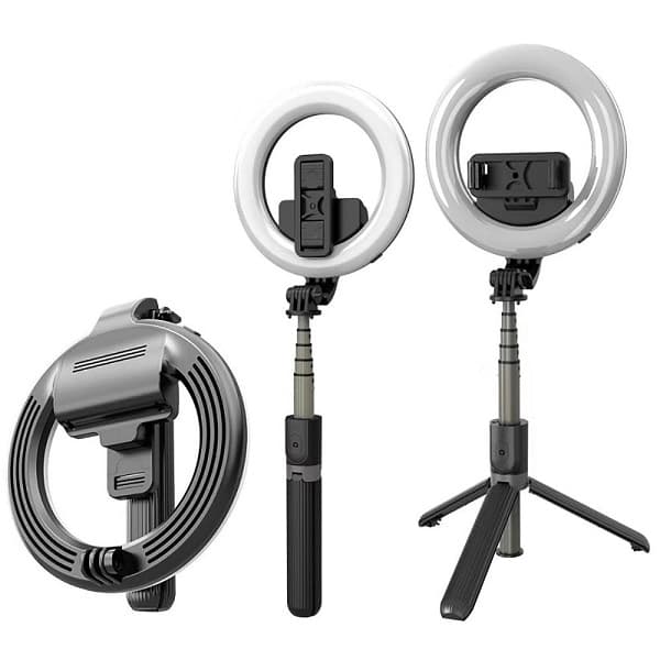 رینگ لایت سه پایه نگهدارنده موبایل مدل L07 — تصویر ۲