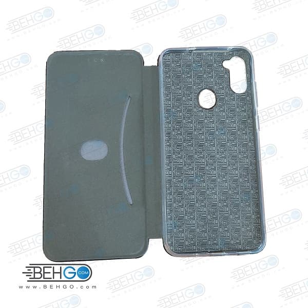 کیف گوشی سامسونگ A11 و M11 مدل کلاسوری ا11 کاور ام 11 مدل کلاسوری کیف گوشی Leather Flip Cover Samsung Galaxy M11 / A11 — تصویر ۲