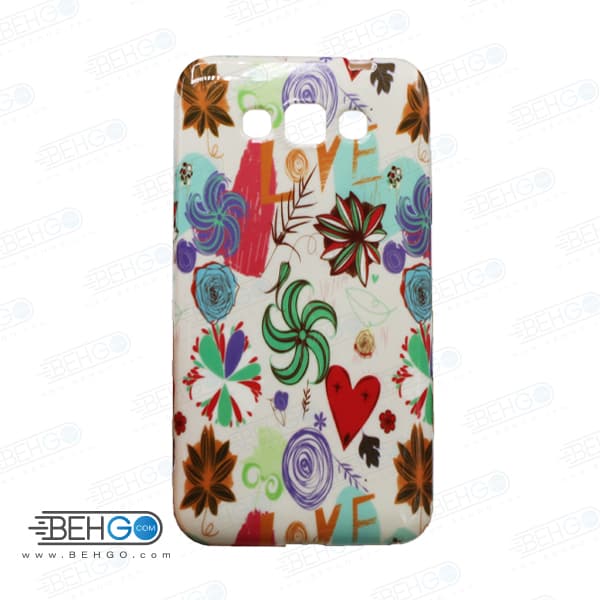 قاب طرح دار گوشی سامسونگ گرند 3 Grand3 طرح گل و قلب case For Samsung galaxy Grand 3
