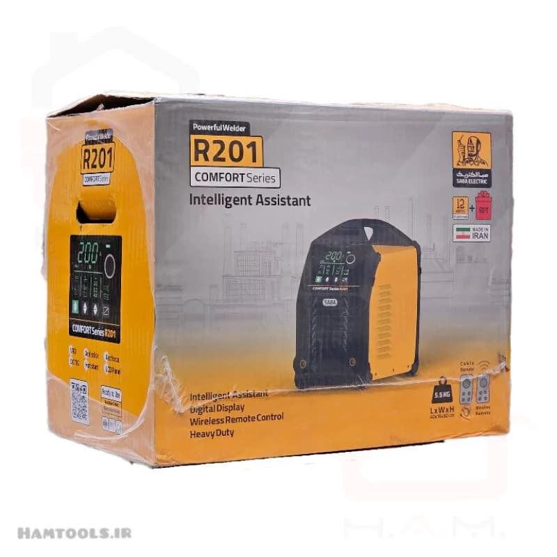 دستگاه جوشکاری اینورتر 200 آمپر تک فاز صبا الکتریک مدل COMFORT SERIES R 201 — تصویر ۸