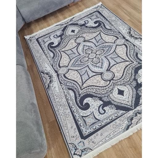 فرشینه | فرش چاپی برند حسن نیا چاپی هازان ترک طرح سنتی طوسی کد 160 (پس کرایه) — تصویر ۶