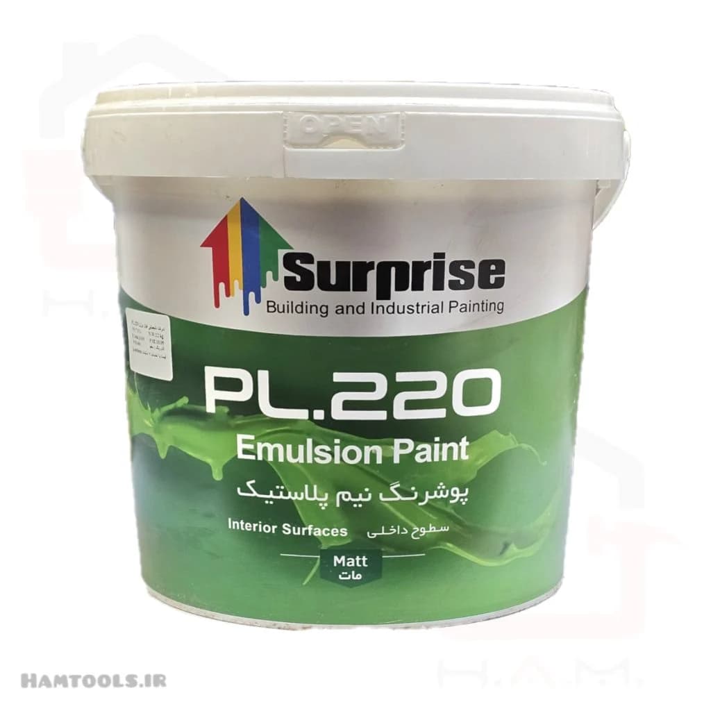 پوشرنگ مات نیم پلاستیک سوپرایز PL220 دبه